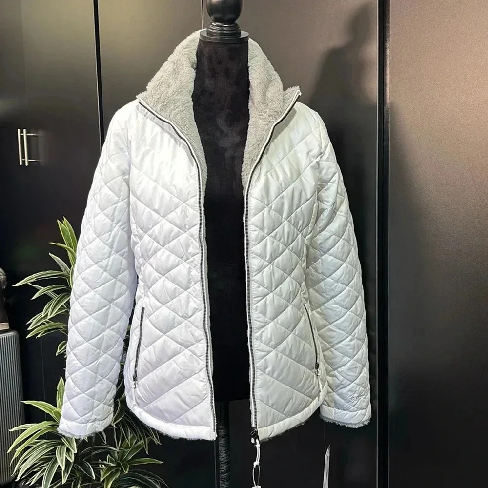 Free Country Cloud Lite Reversible wind resist quilted plush lined jacket/coat - Picture 5 of 14
